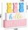 Easter Decorations for the Home: 5pcs Easter Bunny Wooden Table Centerpiece Signs